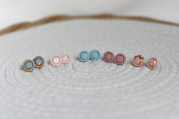 💕Nanou (rond) 💕 Polymeerklei Oorknopjes