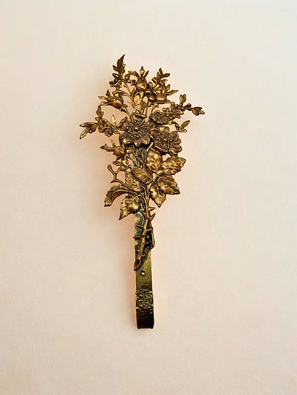 Authentic French Brass Finial with Aged Patina