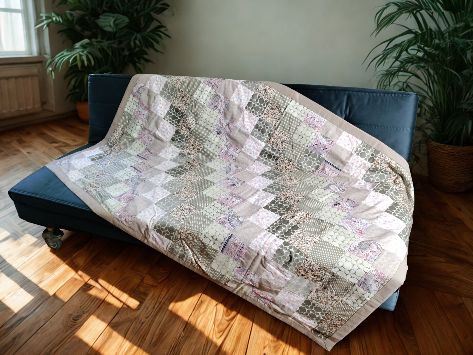 Minimalist Cotton Linen  Throw