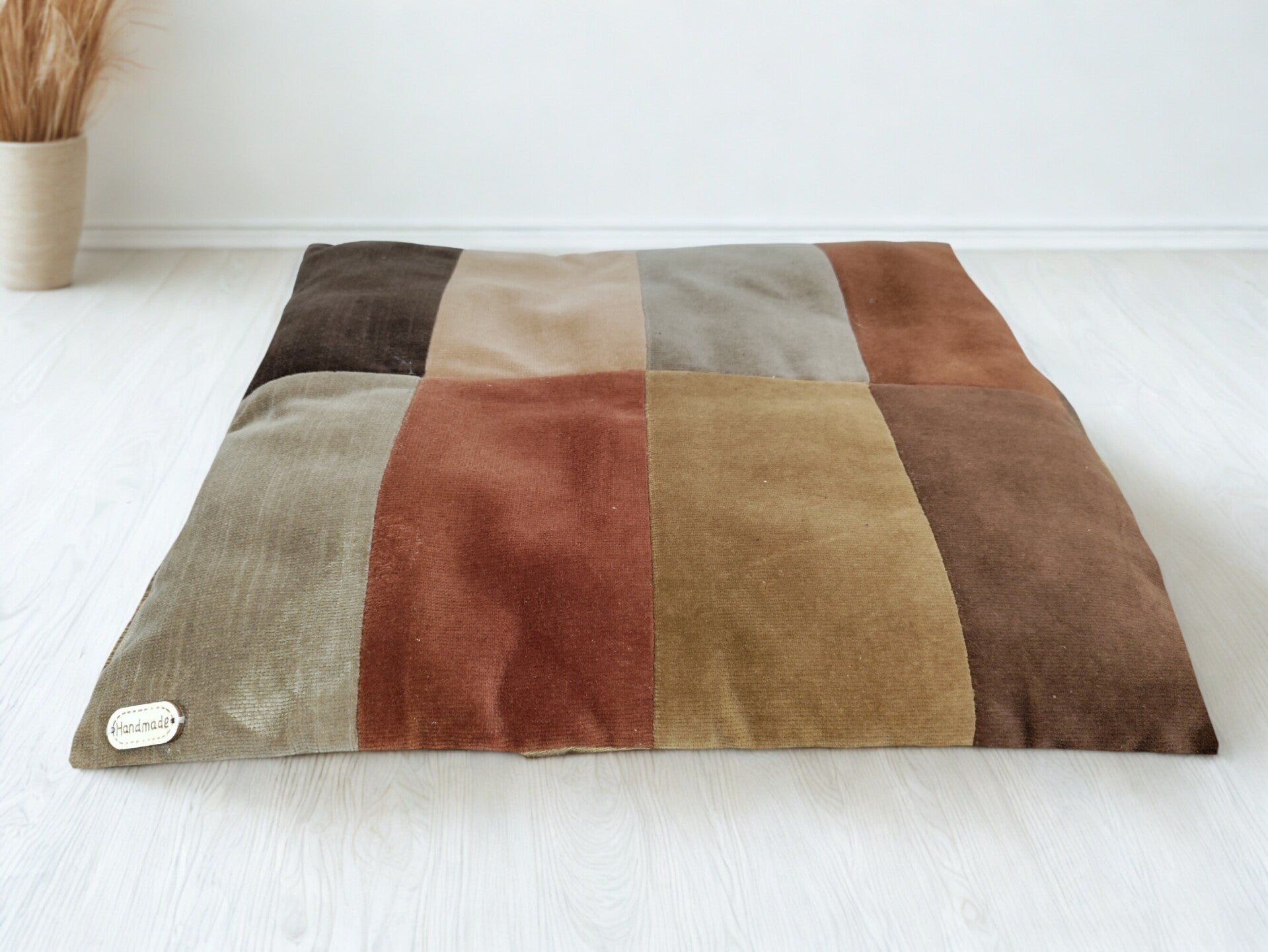 Handmade Velvet Cushion Earth Tones