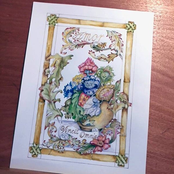 Love Conquers All (watercolour painting)