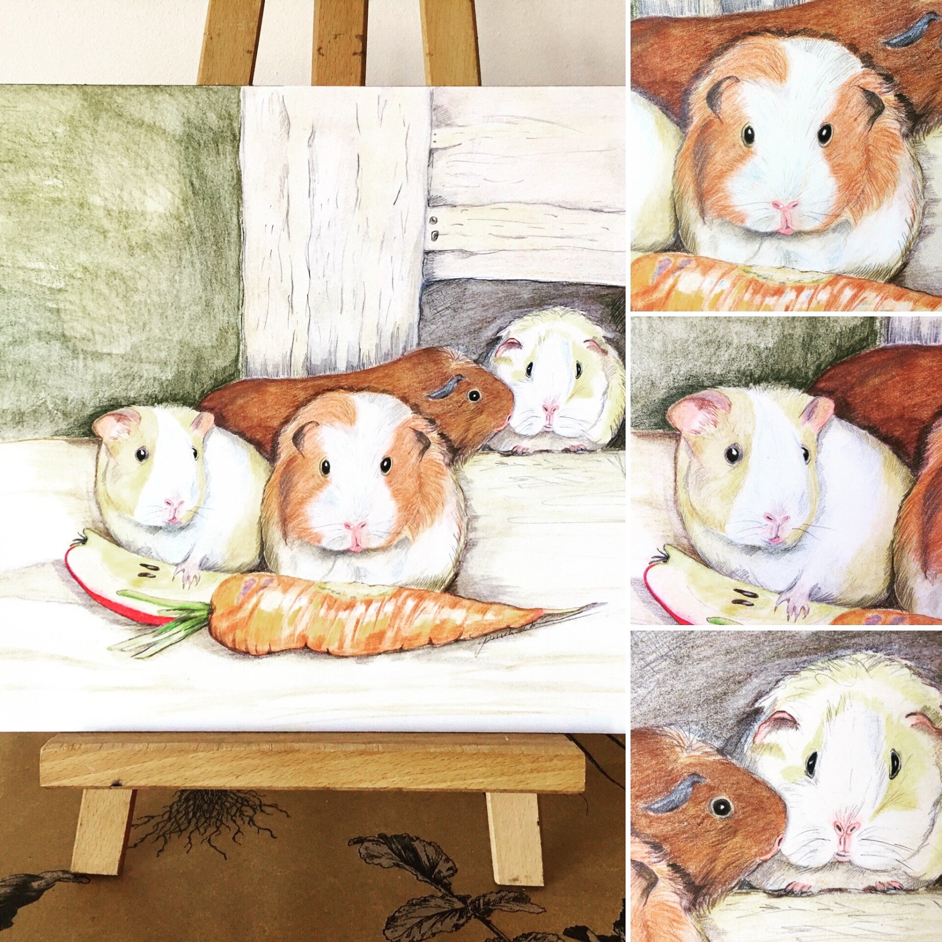 Guinea Pigs Recycled Art Cards (2)