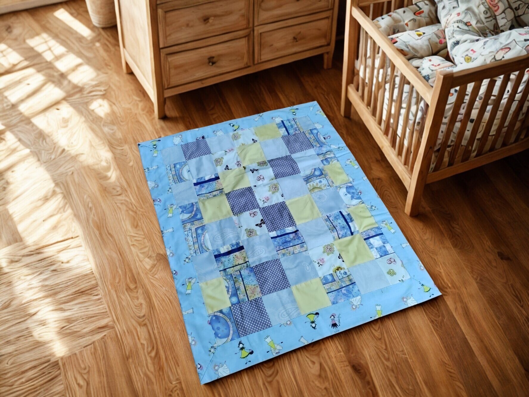 Fairytale Baby Blanket Nursery Gift + 2 Storage Bags