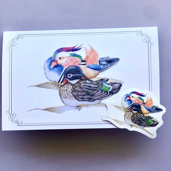Love Wedding 4 Art Cards with Seal Stickers