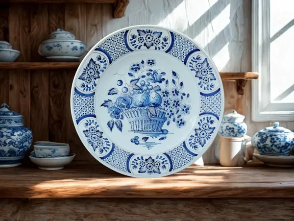 Delft Blue Decorative Hand Painted Harlingen Plate