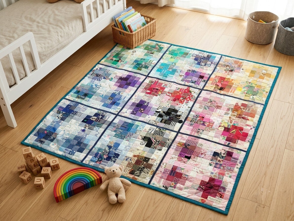 Rainbow Patchwork Play Mat Quilt