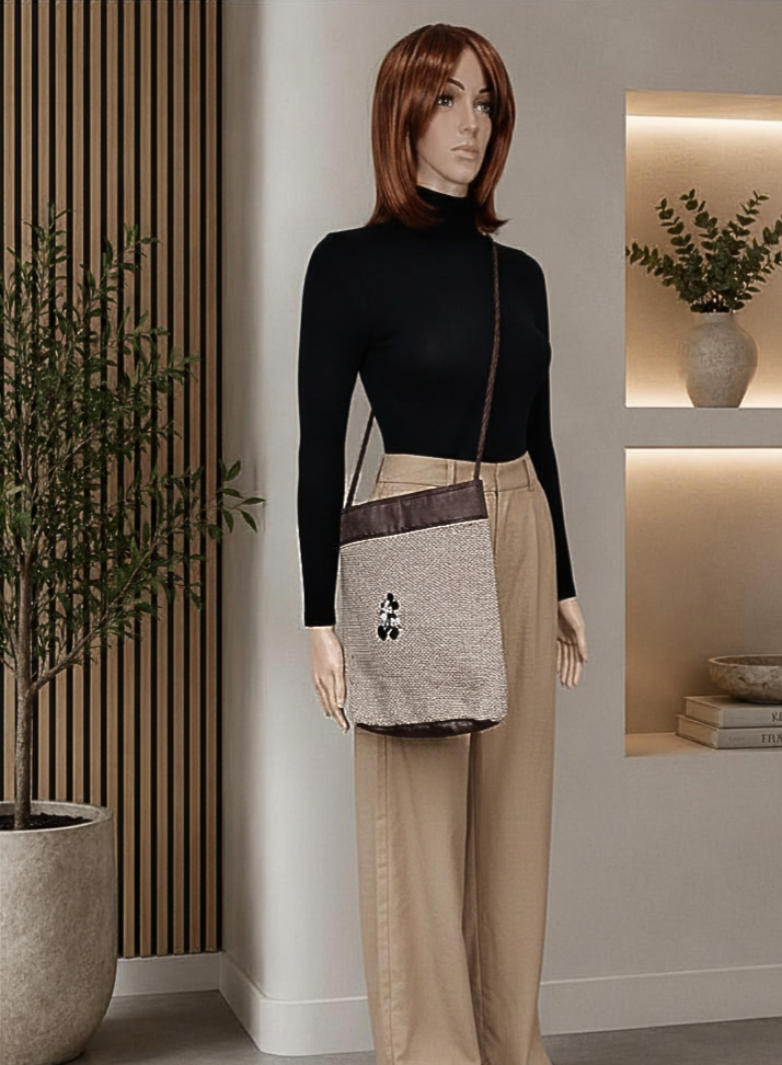 Scandinavian-Inspired Designer Bag with Matching Bottle Holder