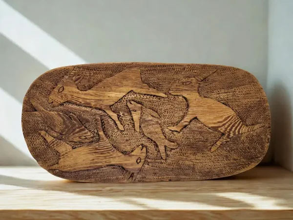 Hand-Carved Wooden Platter