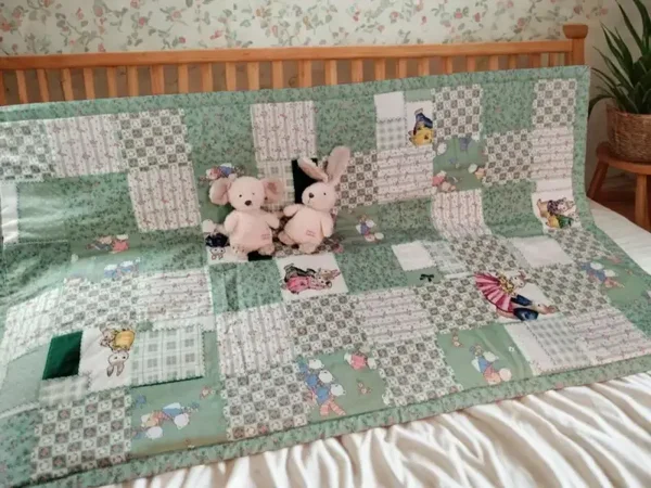 Green Baby Soft Patchwork Blanket Unisex