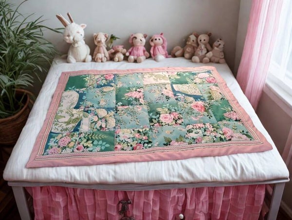 Tilda Fabric Romantic Baby Blanket, Playmat, Tablecloth