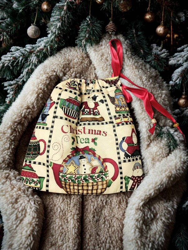 Reusable Christmas Soft Cotton Gift Bag