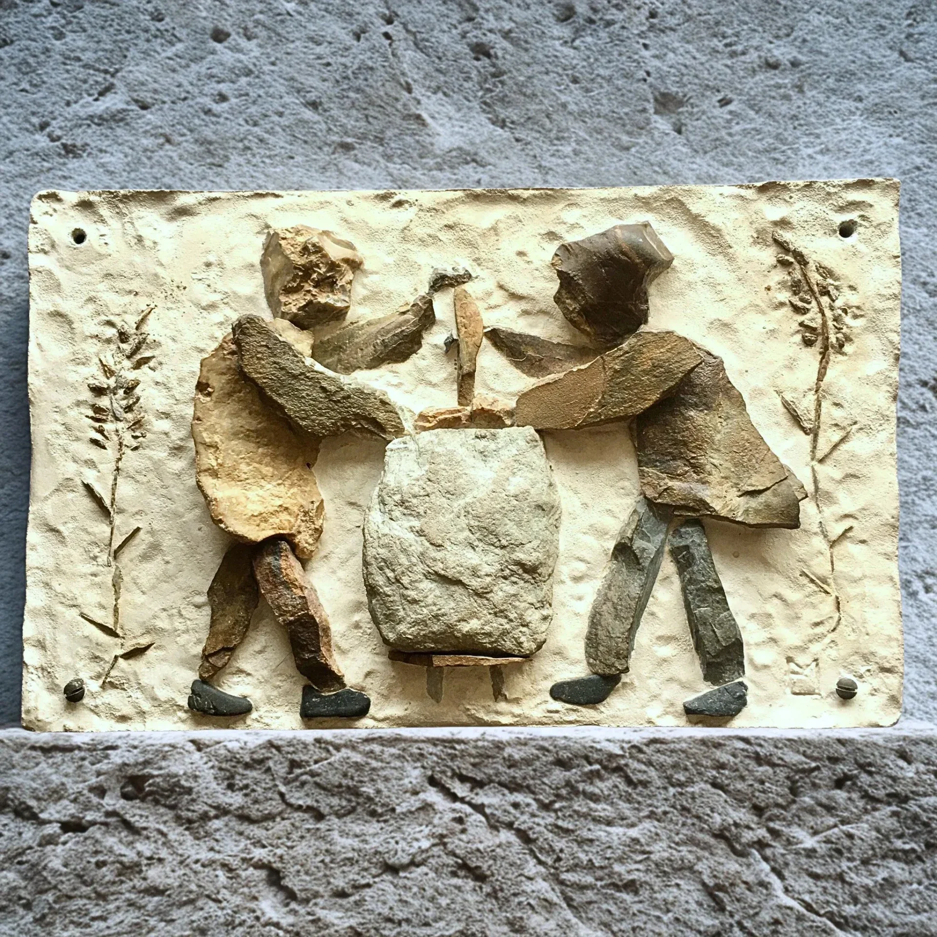 Beer Family Rustic Stone Plaque, Unique Wall Art