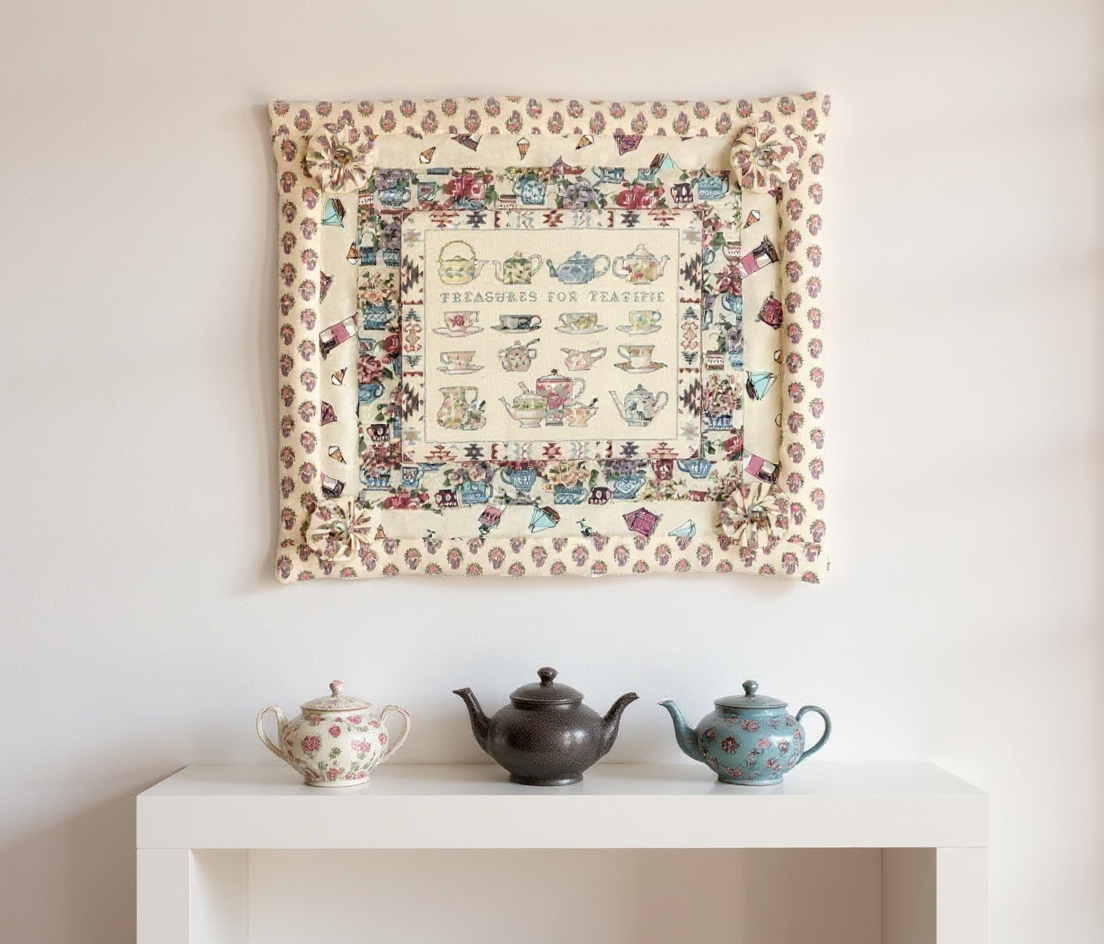 Victorian Embroidery Tea Art