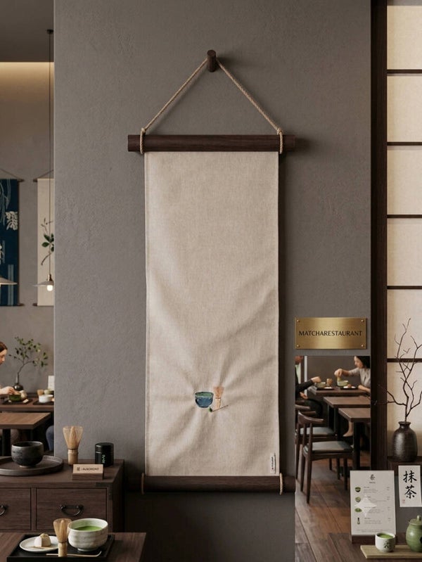 Matcha Embroidered Tenugui Towels