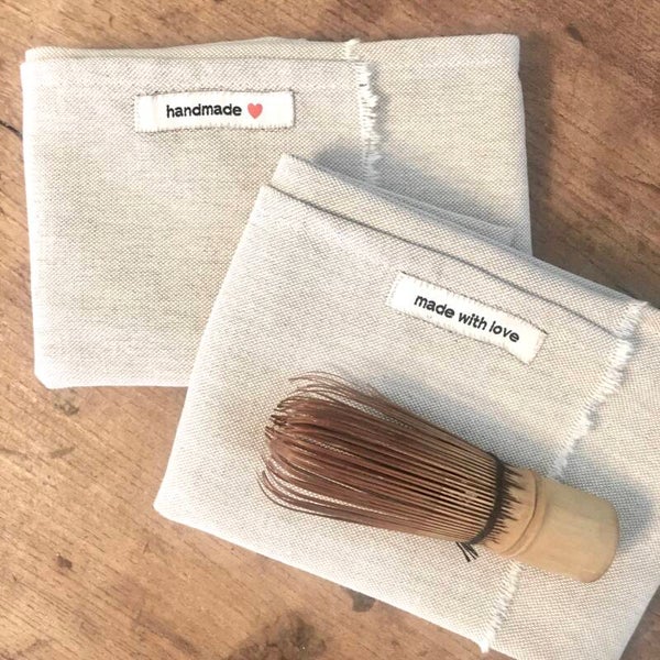 Matcha Embroidered Tenugui Towels