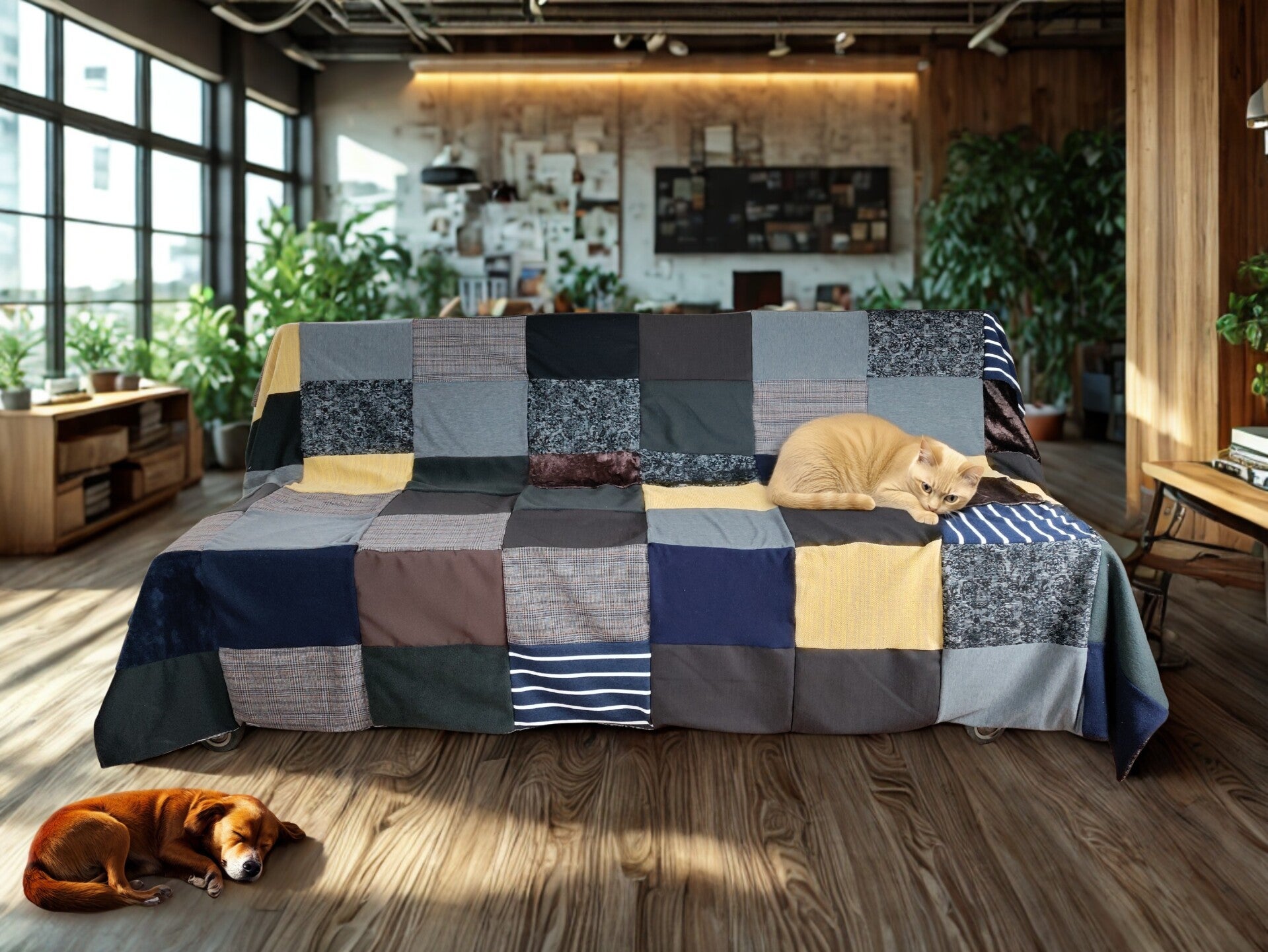 Ultra Soft Stretch Patchwork for Mancave