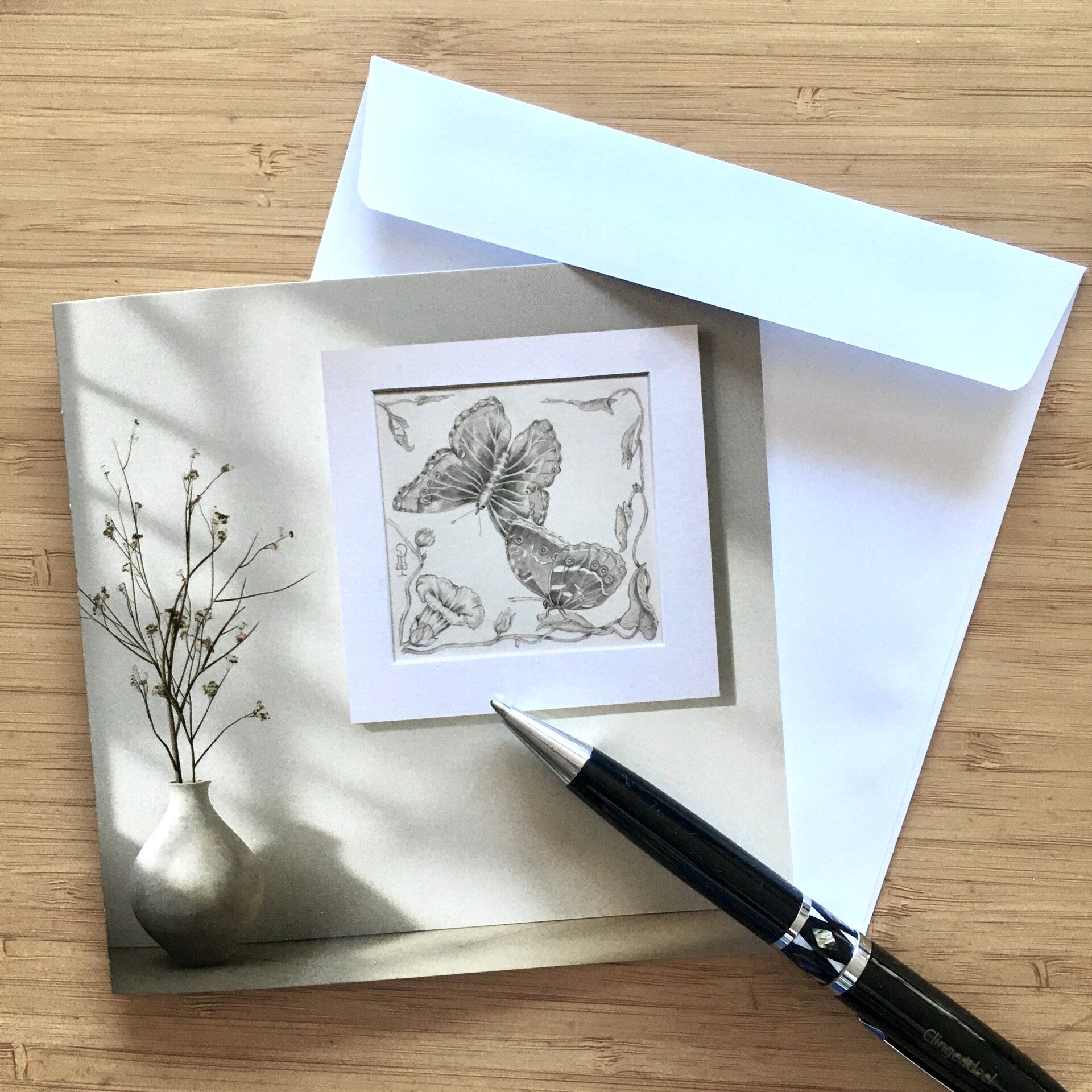 Set of 3 Butterfly Art Cards