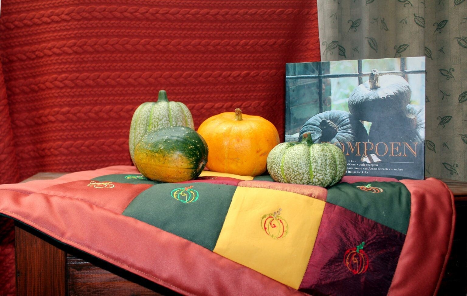 Pumpkin Art 'Pumpkin meets Warhol' Embroidery Quilt