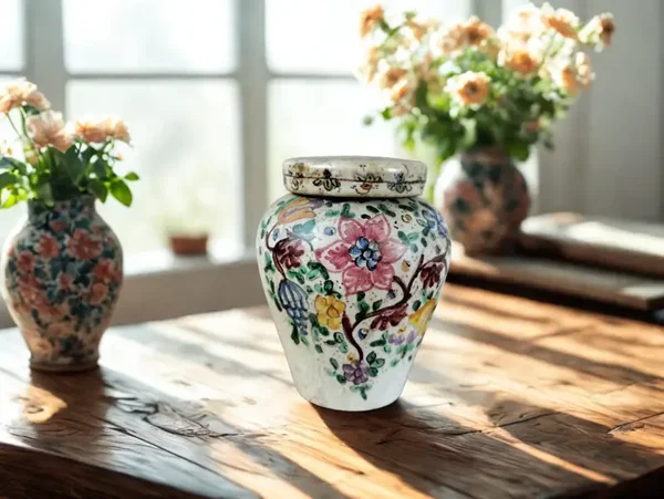 Signed Monarchi Gubbio Ceramic Lidded Jar