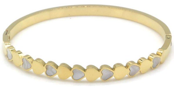 Bangle gold Hearts