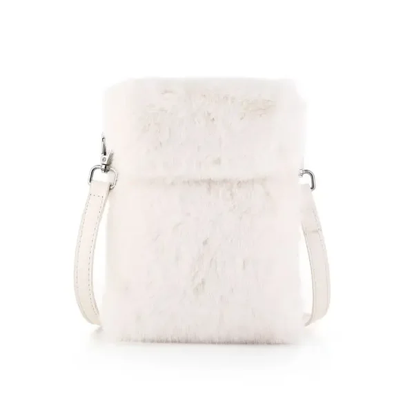 Telefoon tasje fluffy off white