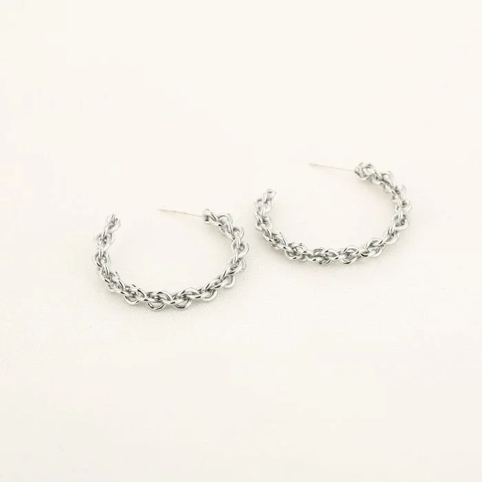 Oorbellen Silver schakel