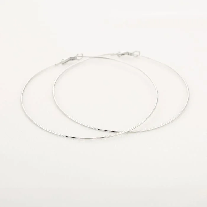 Oorbellen rond zilverkleurig