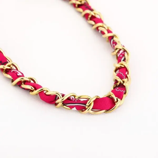 Ketting met bandana fuchsia