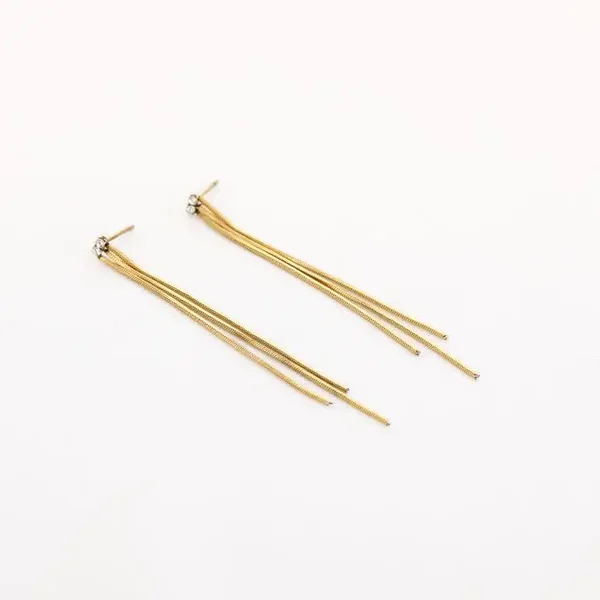 Oorbellen lang goudkleurig