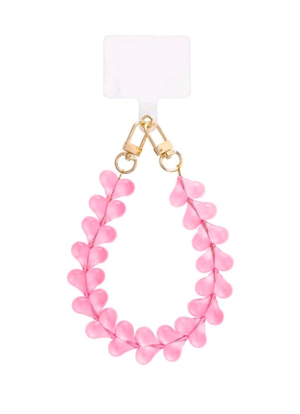 Telefoon koord shiny small hearts