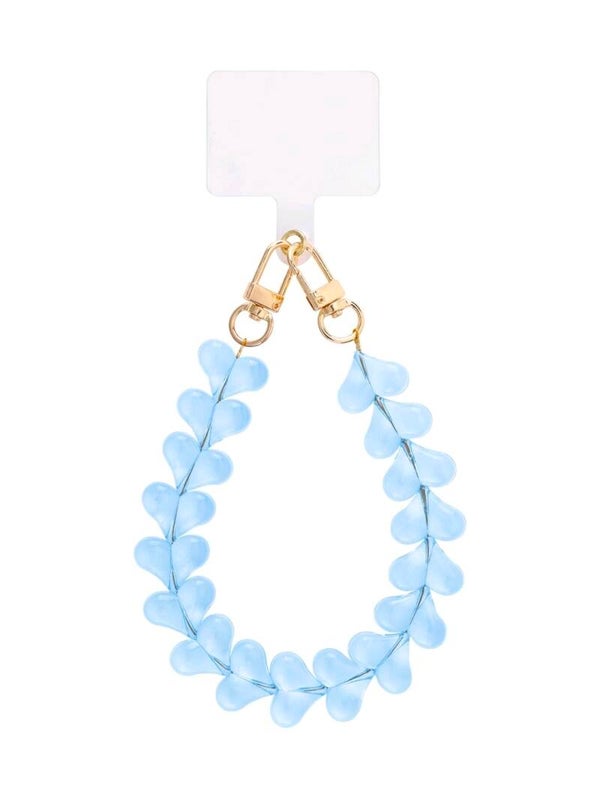Telefoon koord  baby blue shiny