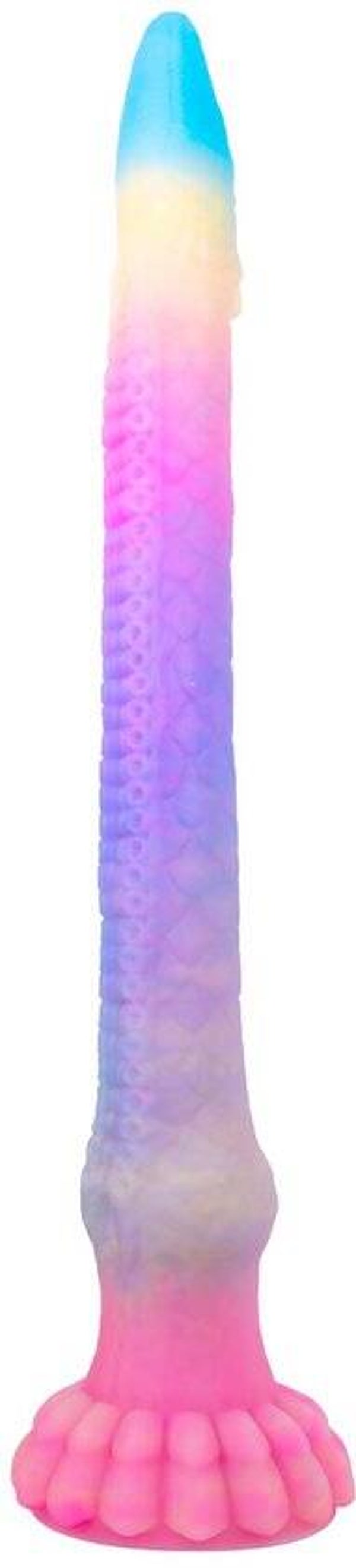 17.5 inch siliconen Monster dildo glow-in-dark - Multicolor - 41.9 cm