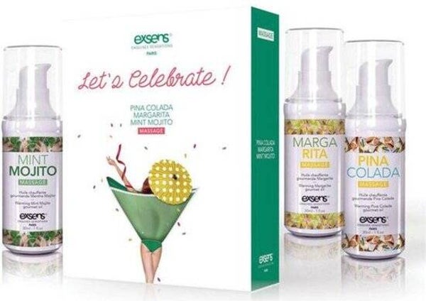 Aromatische Massageolie Exsens Let's Celebrate (3 pcs)