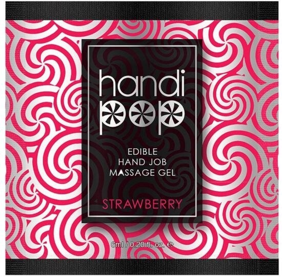 Handipop Eetbare massagegel aardbei 6 ml