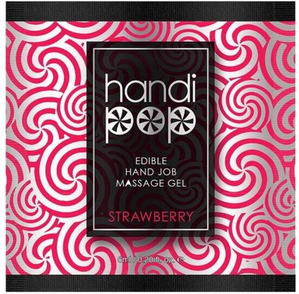 Handipop Eetbare massagegel aardbei 6 ml