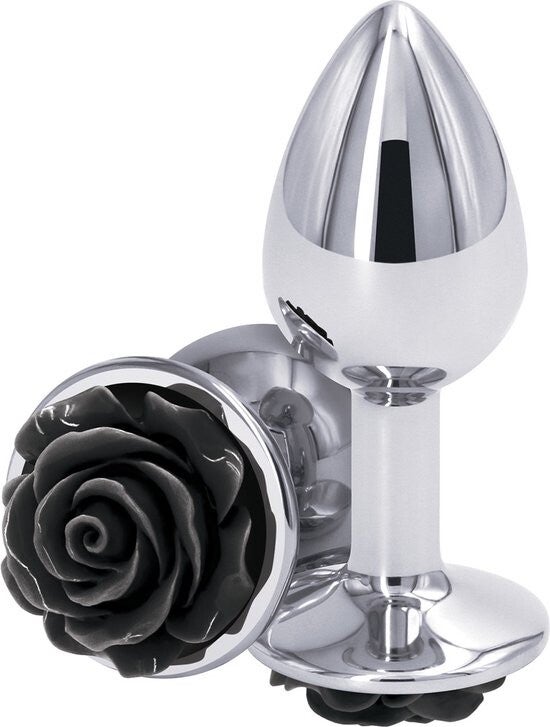 Buttplug Rose Small Zwart