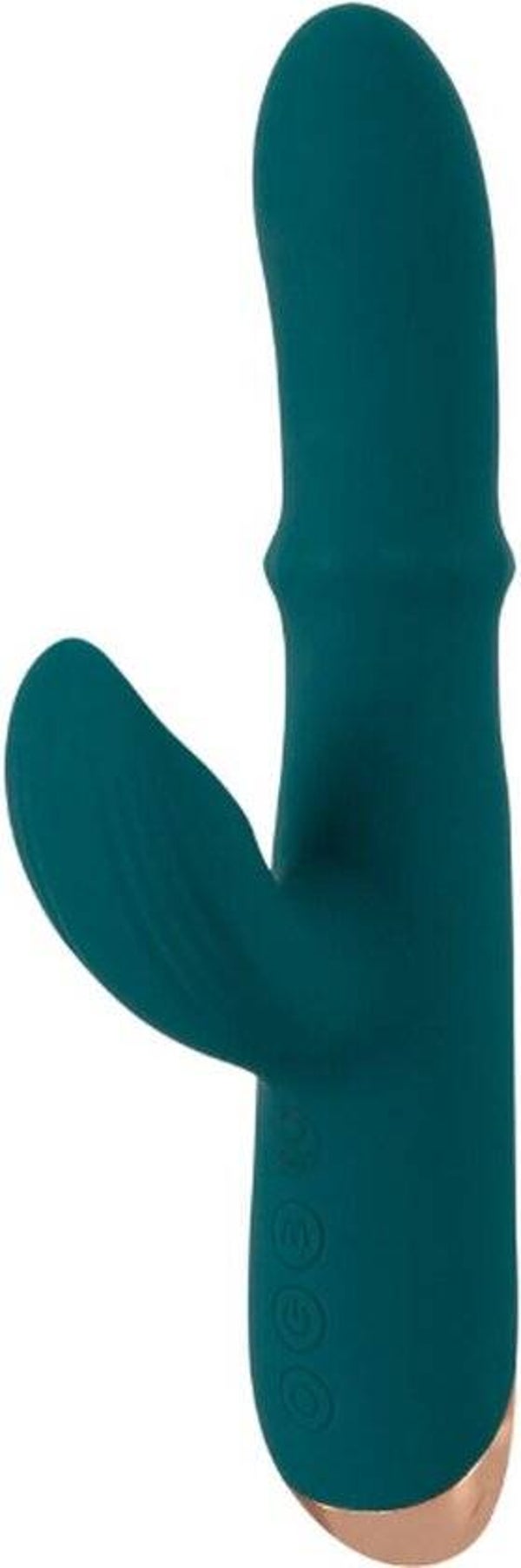 Stotende Rabbit Vibrator met Moving Ring Groen