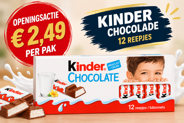 Kinder Chocolade – 12 Reepjes