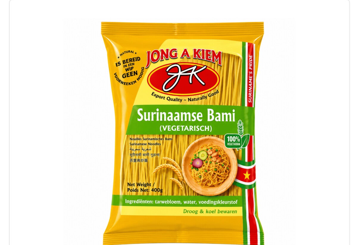 Jong A Kiem Surinaamse Bami (Vegetarisch) 400 gram
