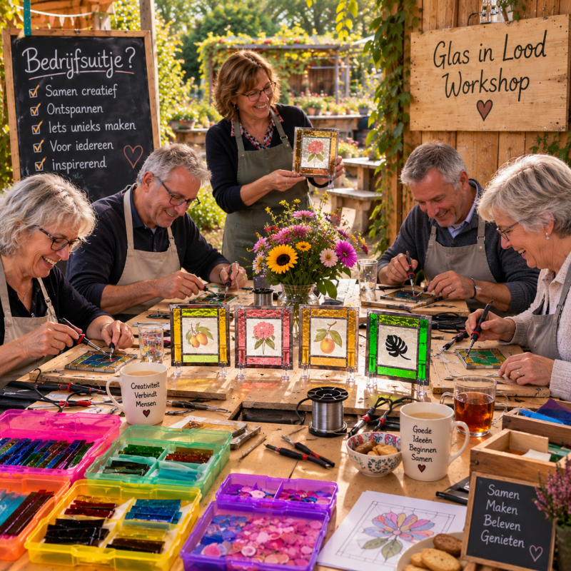 Bedrijfsuitje workshop glas in lood