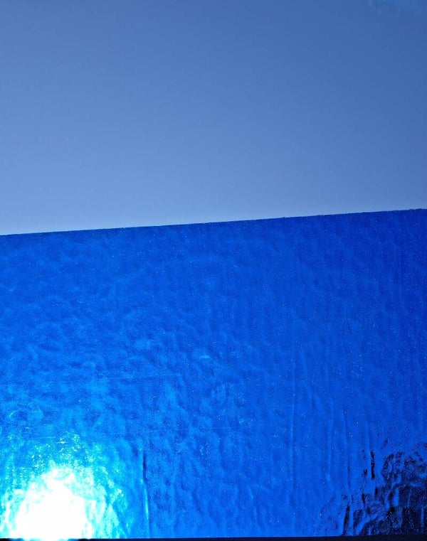 8.Glas blauw - Glas in lood