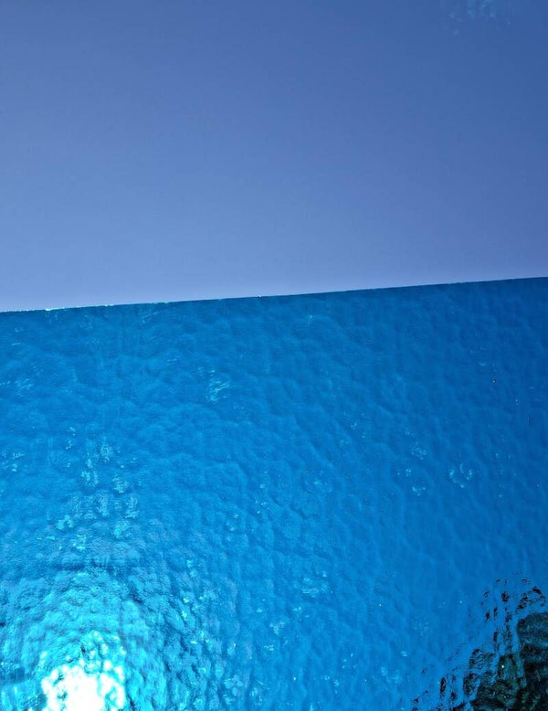 9.Glas blauw - Glas in lood