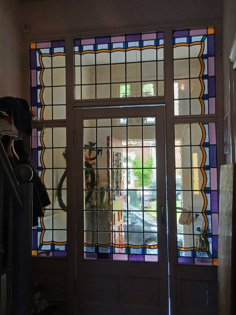 glas in lood ensuite deur Rotterdam