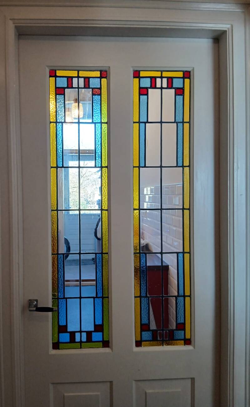 glas in lood keukendeur