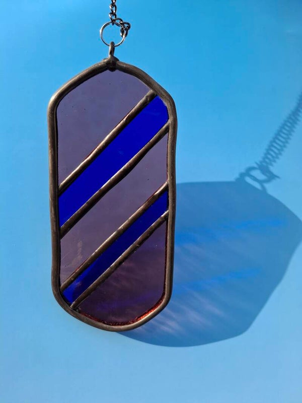 Glas in lood raamhanger - Diagonaal