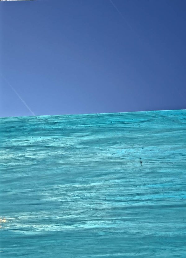 19.1.Glas groen blauw turquoise opalecent - Glas in lood