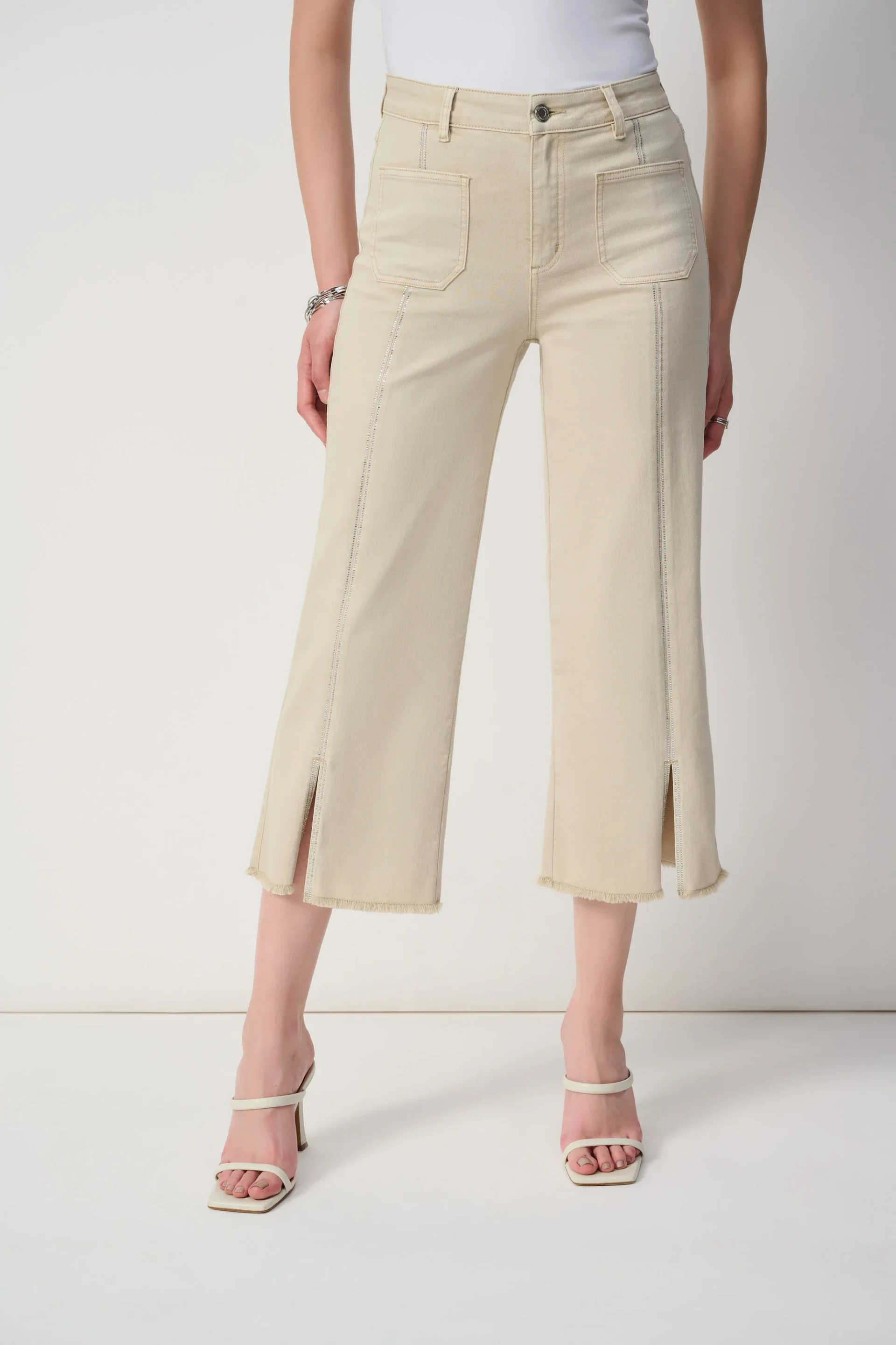Joseph Ribkoff - Jeans With Embellished Front Seam - Moonstone