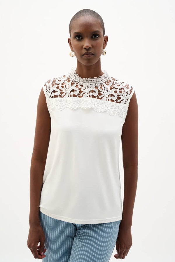 Joseph Ribkoff - Sleeveless Chic Pullover - Vanilla