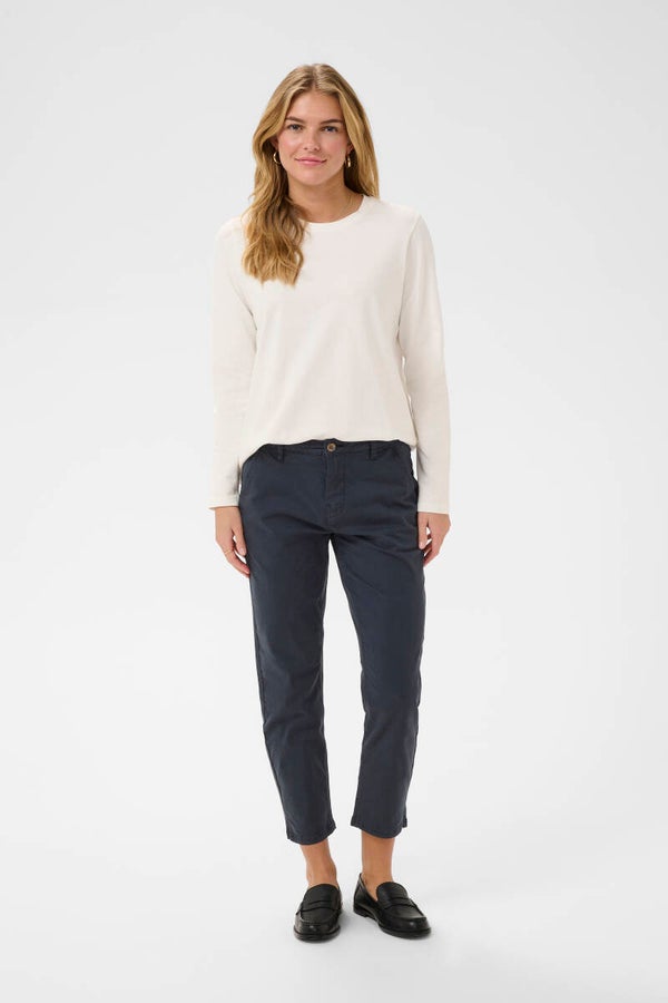 Culture - Classic Slim Cropped Pant - Dark Navy