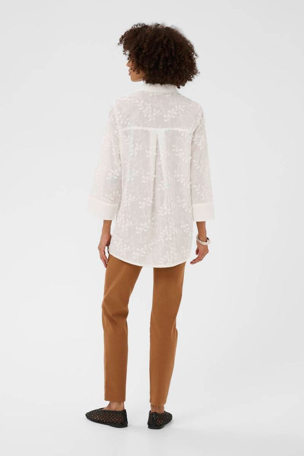 Culture - Floral Embordered Lace Blouse - Spring Gardenia